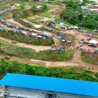 La pista de 4x4 del barrio Buen Pastor, en Tena, escenario donde se desarrollaba la válida regional amazónica y ocurrió el accidente.