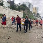 Un hombre falleció en la playa El Murciélago de Manta, la tarde de este sábado 7 de febrero