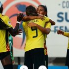 Las seleccionadas ecuatorianas durante una de las celebraciones del Sudamericano en Paraguay.