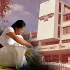 La niña fue ingresada en estado delicado a la casa de salud, el martes pasado.