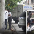 Las piezas anatómicas fueron llevadas en el carro de Medicina Legal al centro forense.