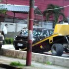 La escena del crimen en el kilómetro 4,5 de la vía a Daule, en Guayaquil.