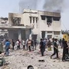 Captura de pantalla de los instantes posteriores al bombardeo en Irán.