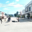 Momentos en que se produjo el percance en el barrio San Francisco del cantón La Libertad