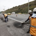 Bacheo provisional de la Ruta Viva efectuado en marzo 2026.