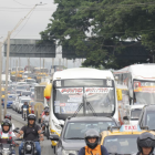 El acto delictivo generó un intenso congestionamiento.