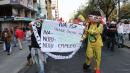 Organizaciones sociales protestan contra Noboa en Quito.