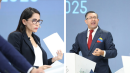 Luisa González e Iván Saquicela se enfrentaron en el debate presidencial.