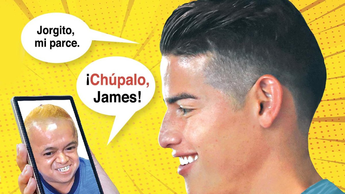 La amistad en redes del jugador del Real Madrid, James Rodríguez y Jorgito 'Chúpalo