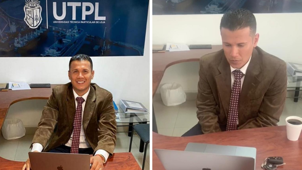 Estas imágenes de Jorge Luis Zambrano González recibiendo la titulación vía online se viralizaron.