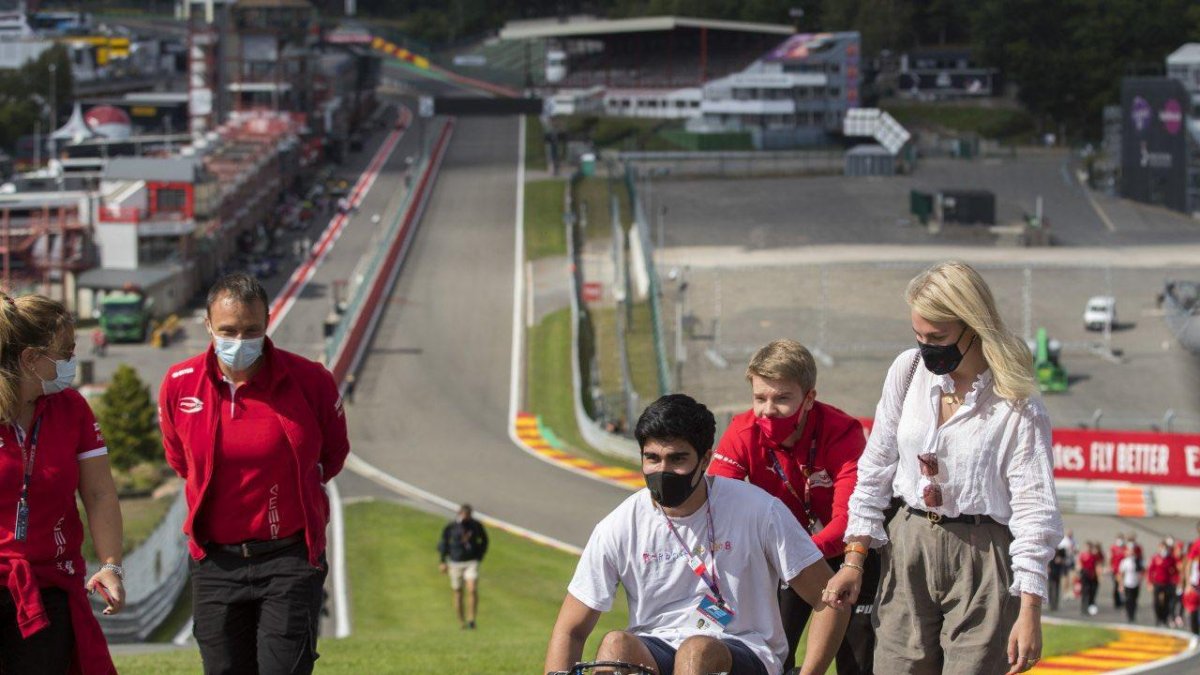 Juan Manuel Correa a su regreso a la pista del circuito de Spa-Francrochamps, en Bélgica.