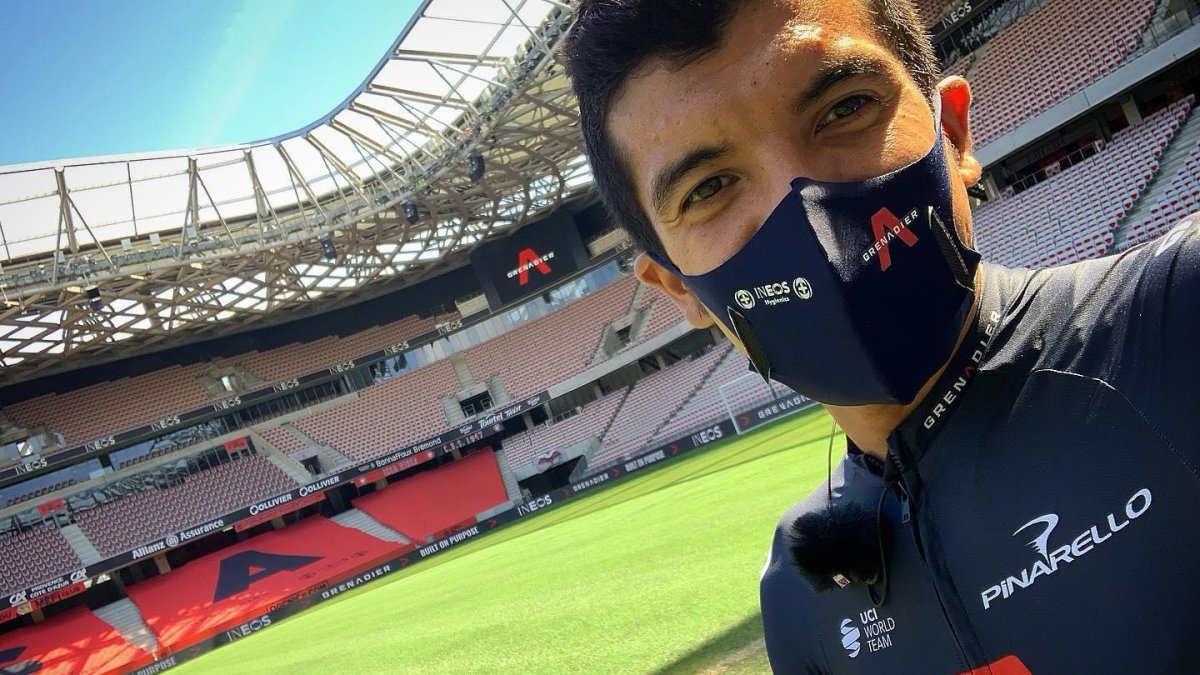 Richard Carapaz listo para arrancar el Tour de Francia.