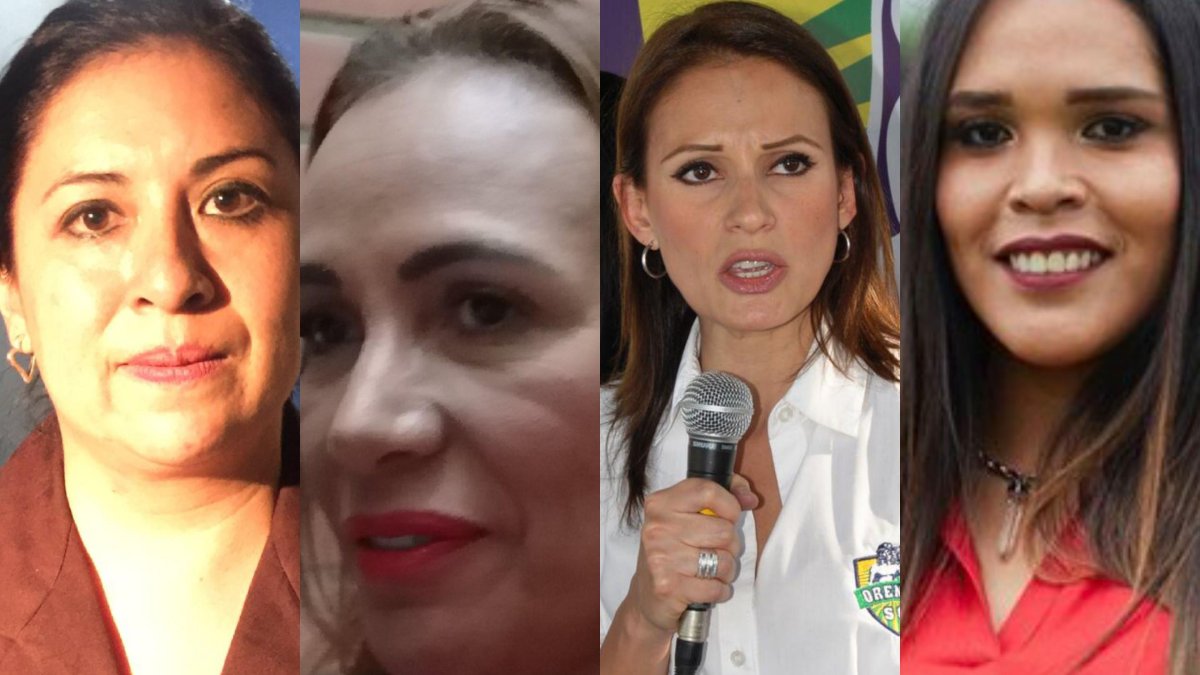 Mayra Arguello del Olmedo; Lucía Vallecilla, con El Nacional; Martha Romero, del Orense y Nataly Villavicencio del D. Cuenca.