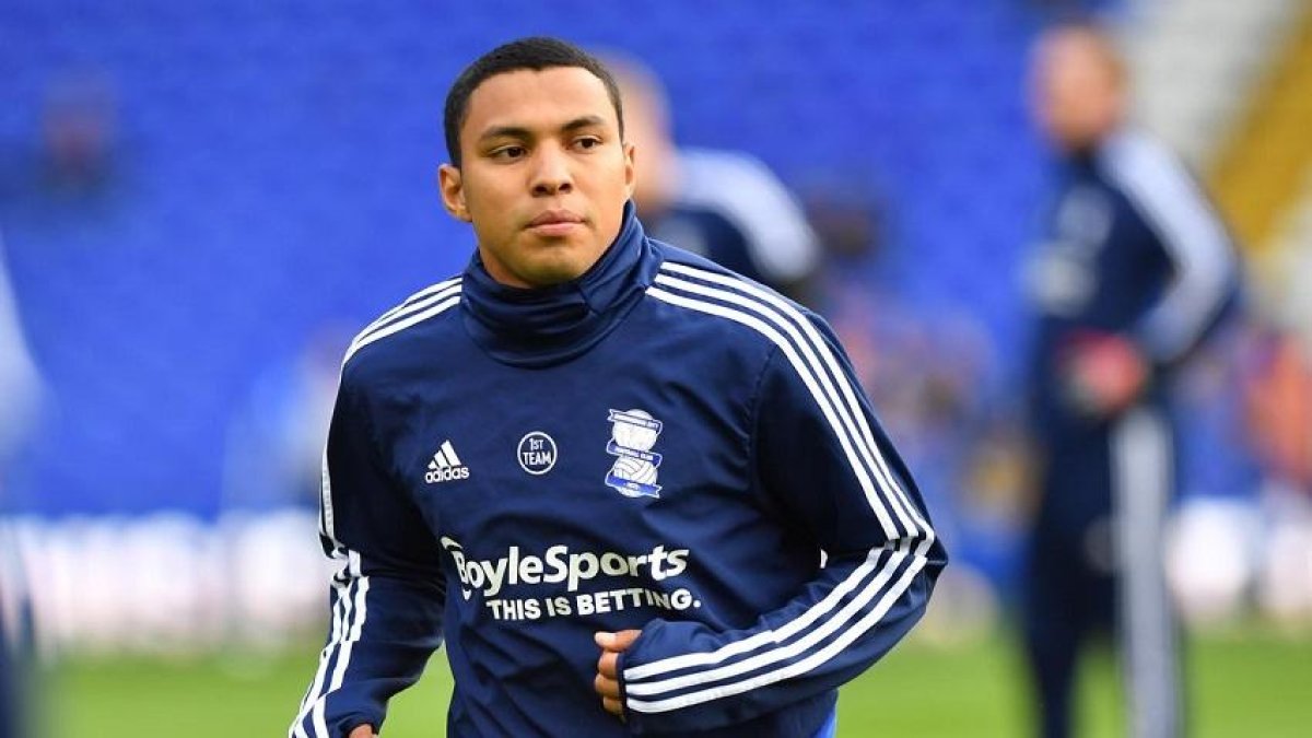 Jefferson Montero cuando vestía la camiseta del Birmingham de Inglaterra.