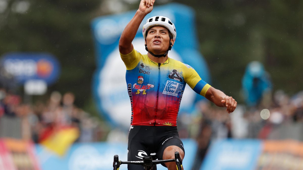 El Cubanito Caicedo figura del ciclismo ecuatoriano.