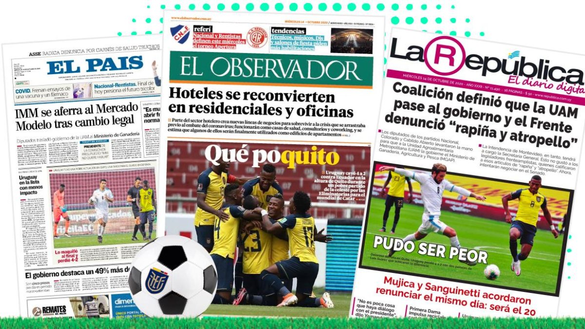 El País, El Observador y La República fueron algunos de los diarios que destacaron la victoria de Ecuador.