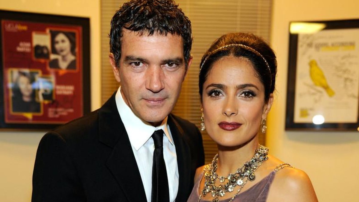 Salma Hayek confesó que le daba miedo ver a un Antonio Banderas tan