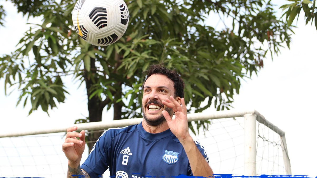 Sebastián Rodríguez, figura del Emelec que se estrena en el 2021 ante el D. Cuenca.