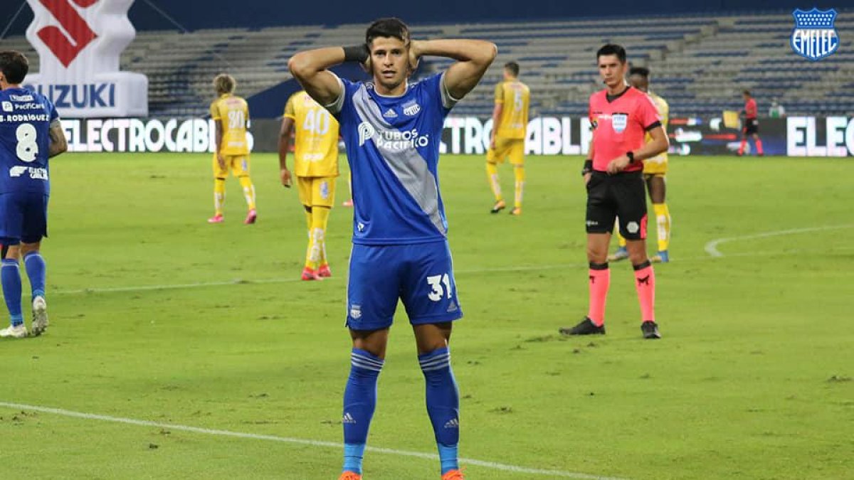 Desde el 2020 que llegó a Emelec, el uruguayo marcó 17 goles en 32 partidos..