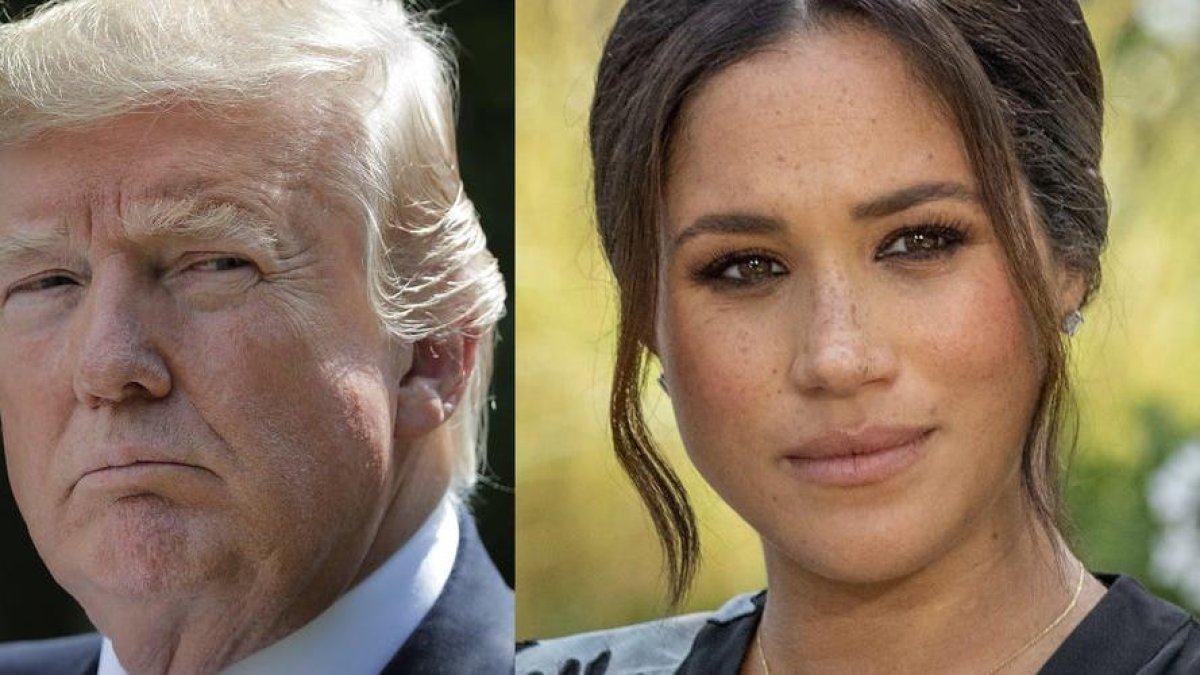 Trump anuncia que si Meghan pretender ser candidata presidencial, él también contenderá.