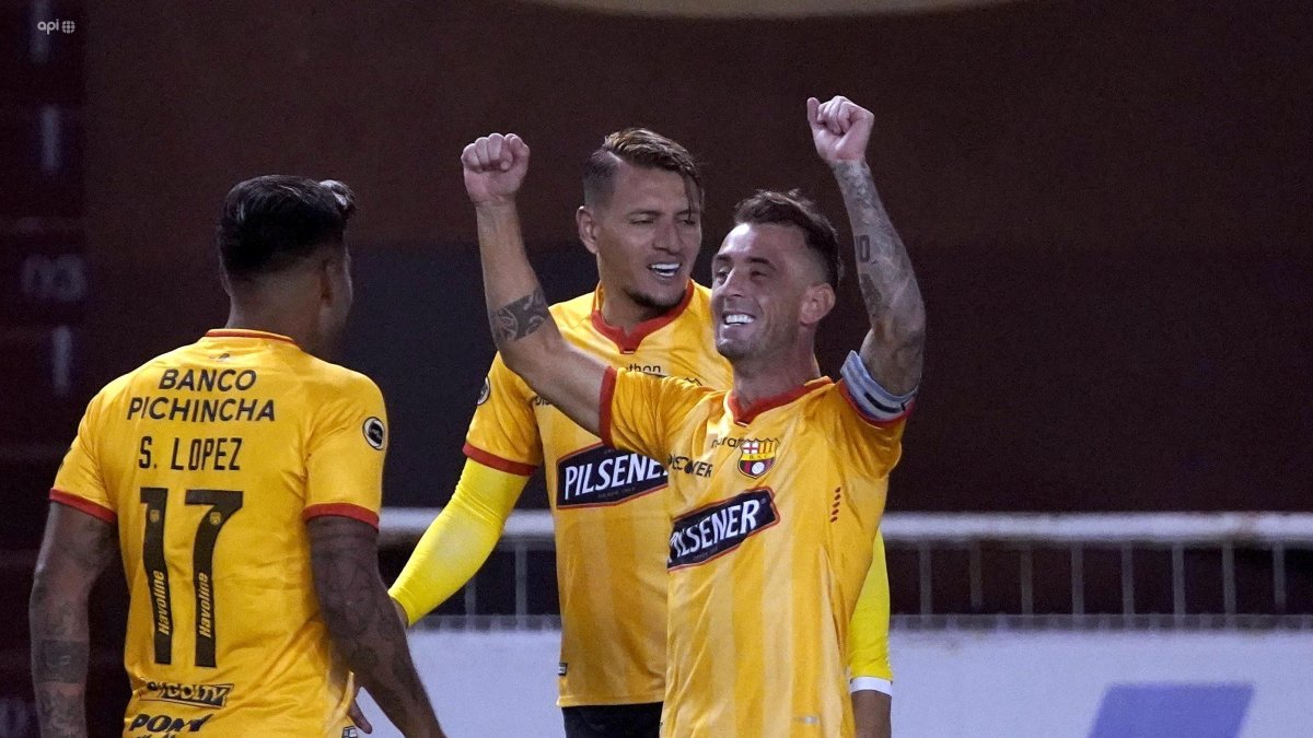 Damián Díaz figura del Barcelona que estará ante Mushuc Runa.