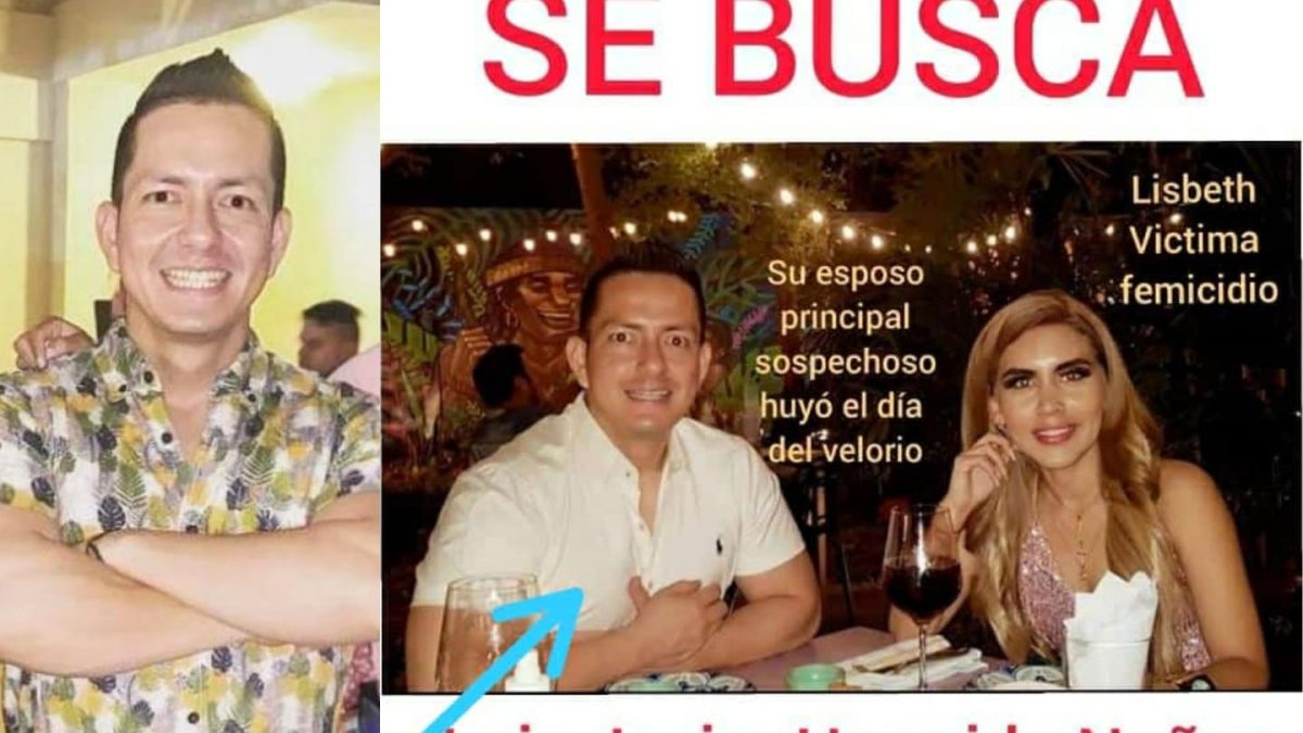 Luis Hermida Núñez es sospechoso de asesinar a su esposa Lisbeth Baquerizo.