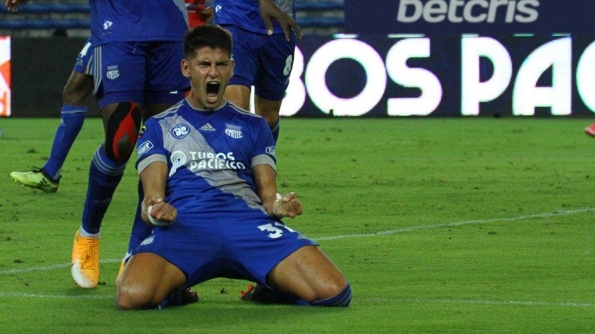 Facundo Barceló lleva seis goles con Emelec, en la temporada 2021.