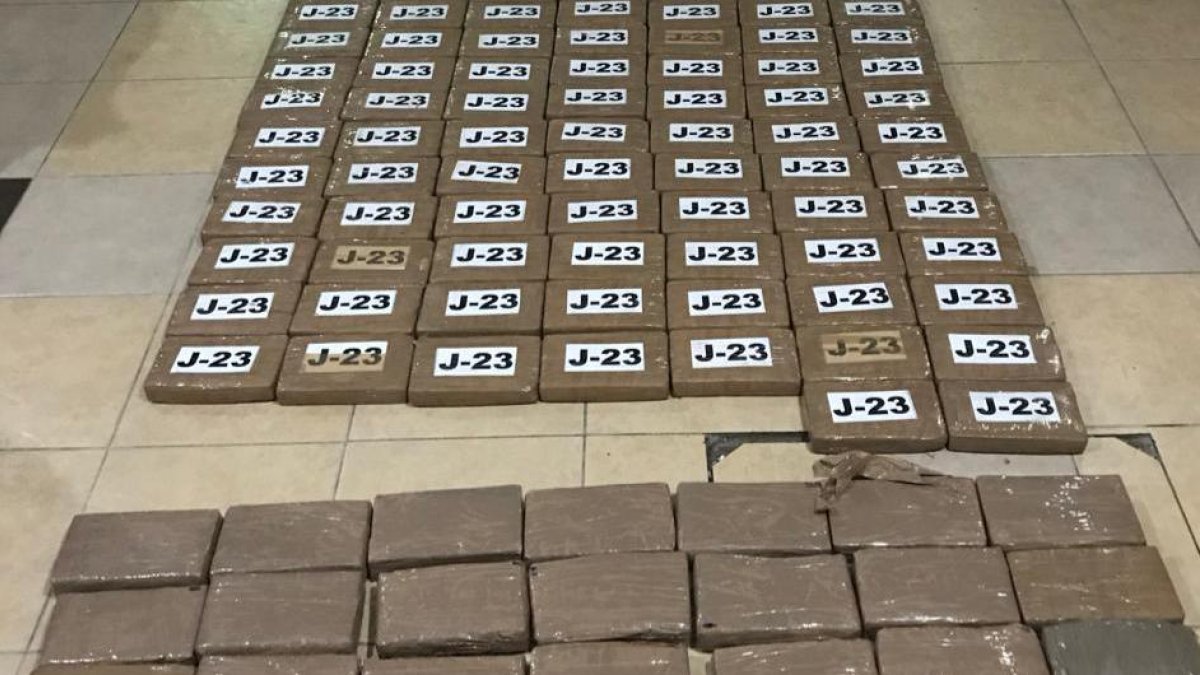 De más de 500 paquetes tipo ladrillo encontrados, 442 resultaron ser de la sustancia ilícita