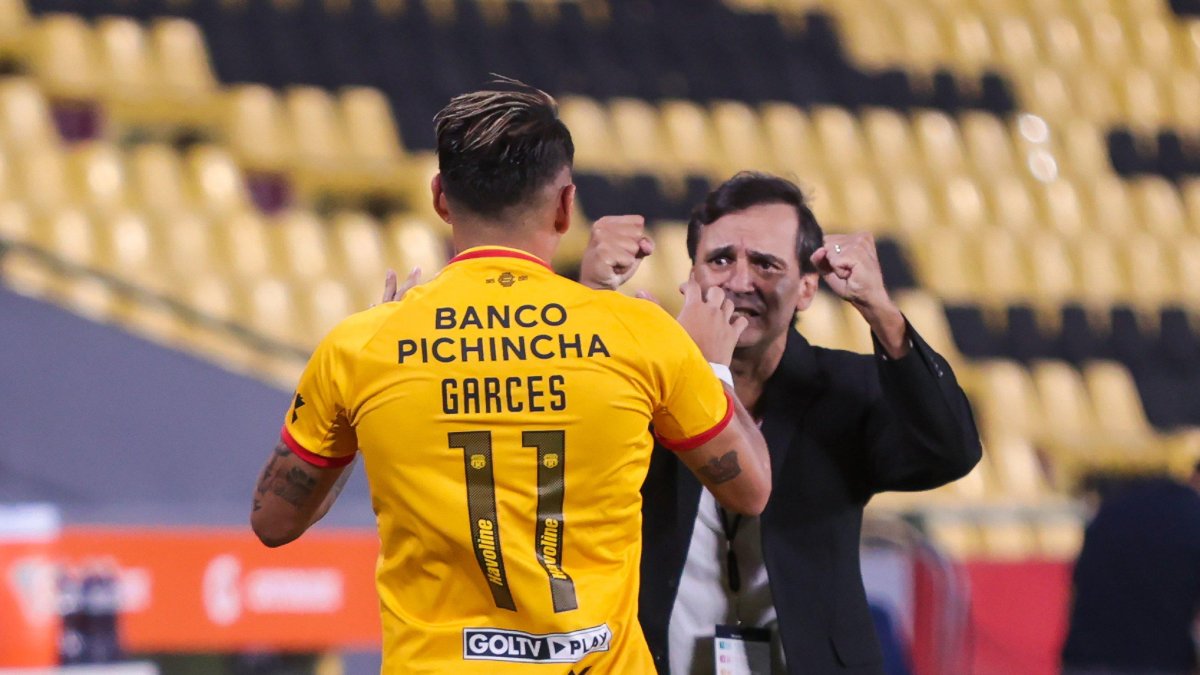 Carlos Garcés y Fabián Bustos, una buena dupla de Barcelona en Libertadores.
