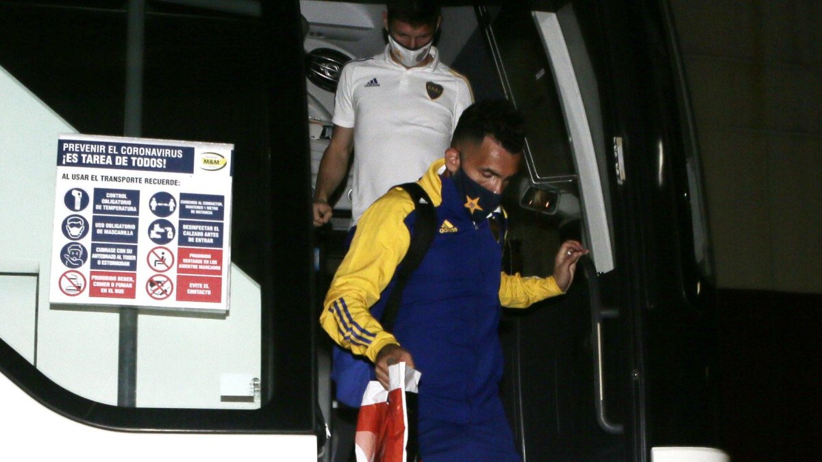 Carlos Tévez ya en Guayaquil, listo para el partido del martes 4 de mayo ante Barcelona.