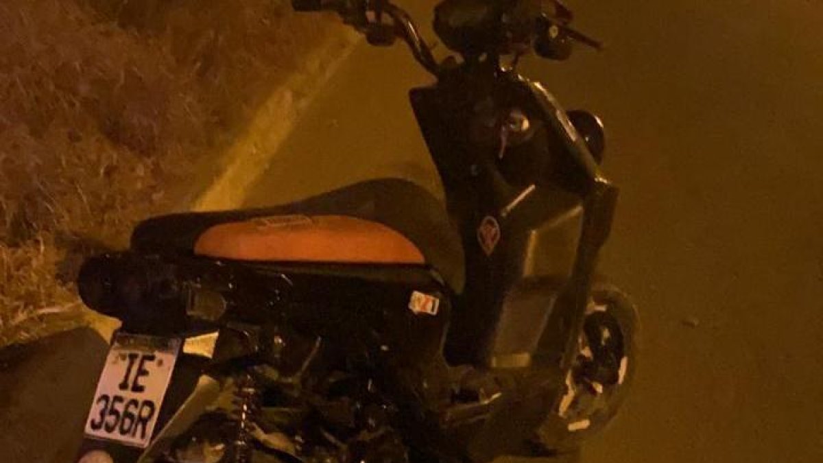 La motocicleta en la cual se movilizaba la víctima.
