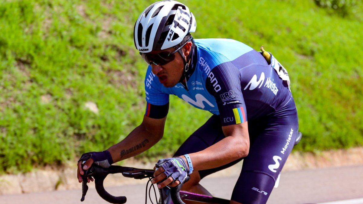 Jorge Montenegro, líder del Movistar Team Ecuador, tiene como meta principal la Vuelta al Ecuador.
