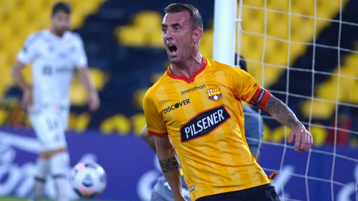 Damián Díaz figura de Barcelona, que está con la selección de Ecuador.