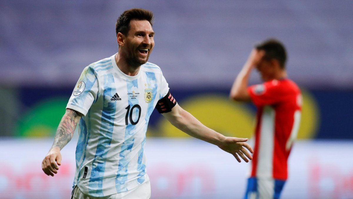 Messi llegó a los 34 años y lo festejo concentrado con Argentina.