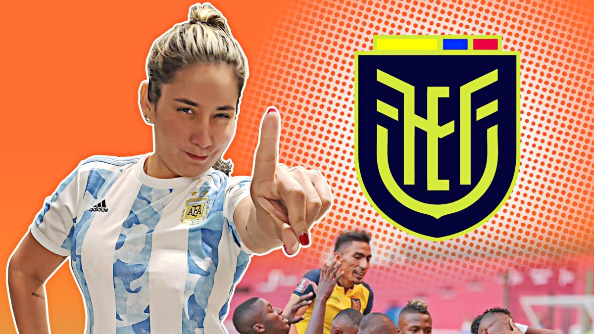 Mariapaz Maldonado se compró la camiseta de Argentina para el partido ante Ecuador.