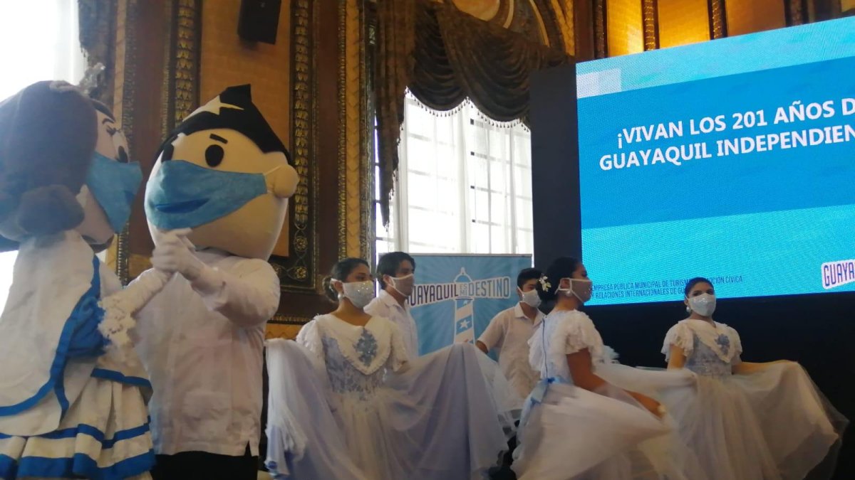 Así fue la presentación del programa de festejo por las fiestas de Guayaquil que se avecinan.
