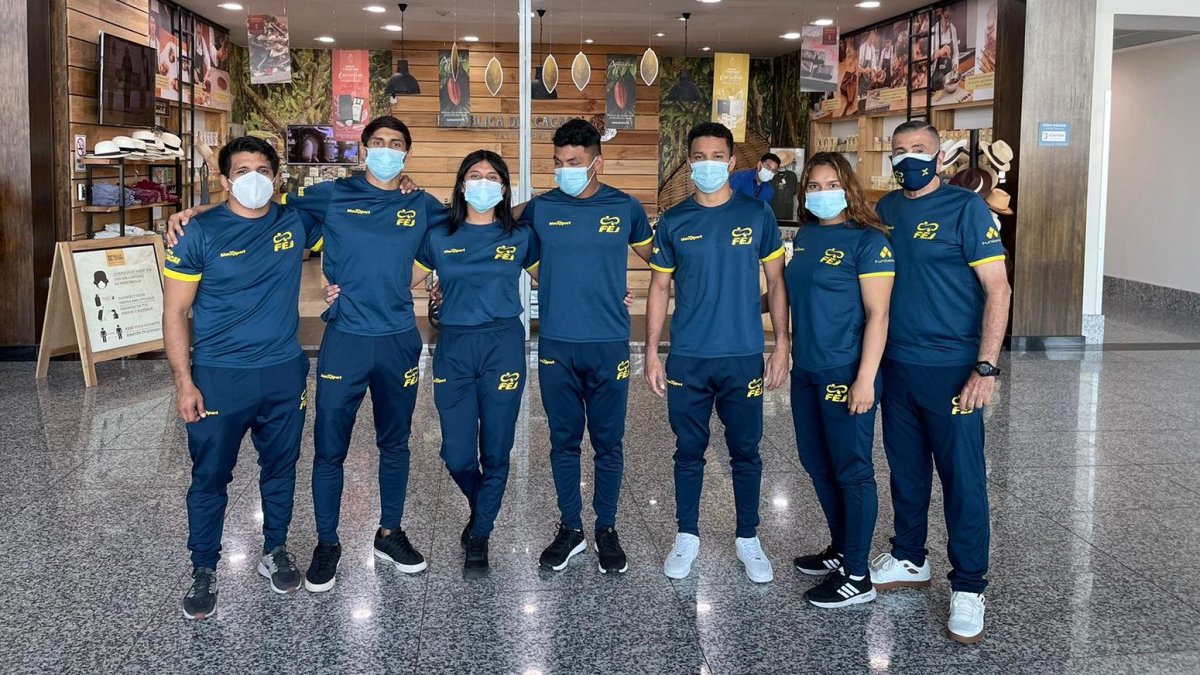 La selección de Ecuador que participará en el Campeonato Mundial de judo juvenil.