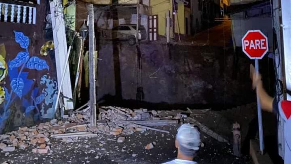 Así quedó el sector donde se desplomó una casa y otras dos quedaron afectadas. La noche del 15 de diciembre fue de terror en Zaruma