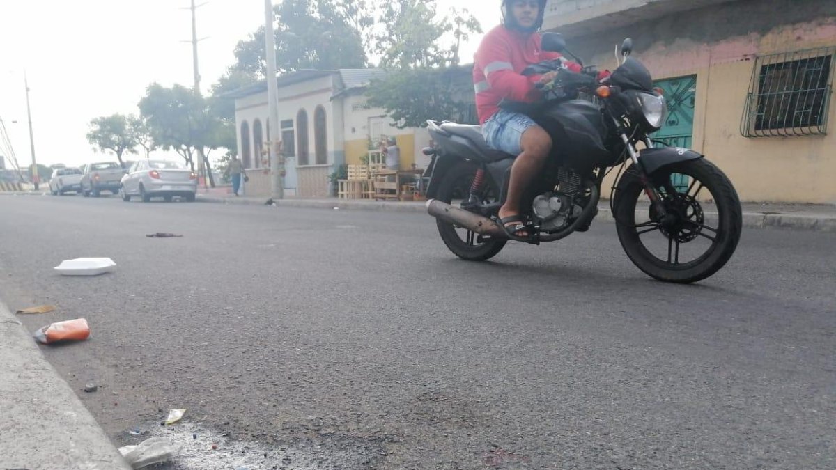 En este lugar quedó tendido el cuerpo de la víctima.