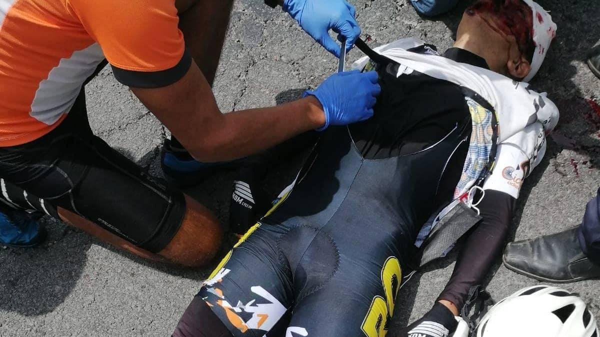 Andrés Criollo fue atropellado mientras desarrollaba una jornada de entrenamiento de cara al Campeonato nacional de ciclismo.