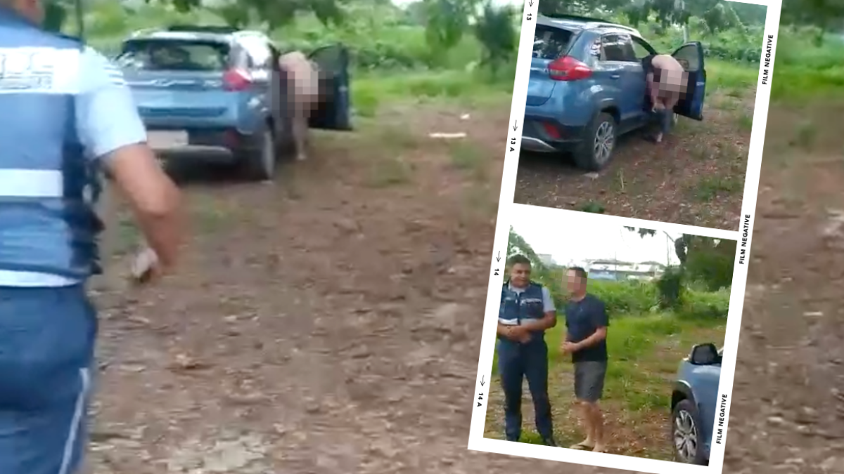 En la grabación se observa al hombre y a la mujer sin ropa.