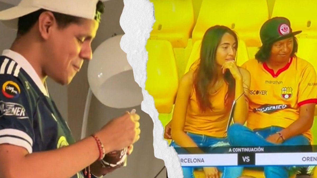 No iniciaba el partido, cuando en pantalla apareció una pareja bastante peculiar.