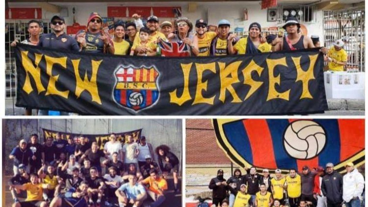La hinchada de la Sur Oscura de Nueva Jersey.