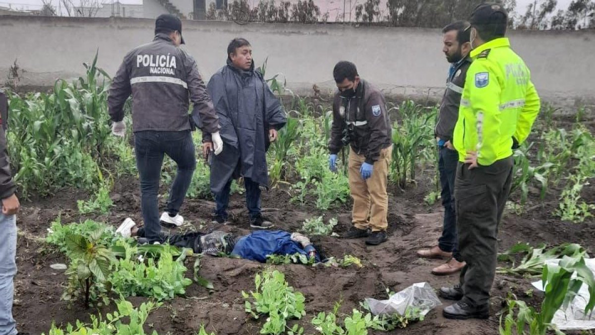 Personal policial fue hasta el terreno para levantar el cuerpo del NN.