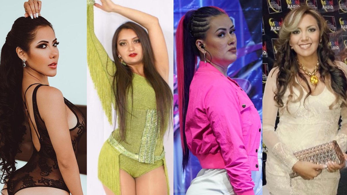 Margareth, Jenny, Zully y la cantante Hipatia.