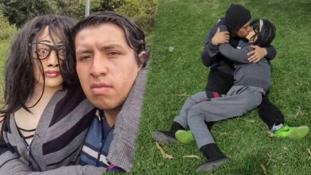 En redes sociales, el hombre, de 27 años, se viralizó luego de que presentara a Natalia, una muñeca hecha por él a quien considera el amor de su vida.