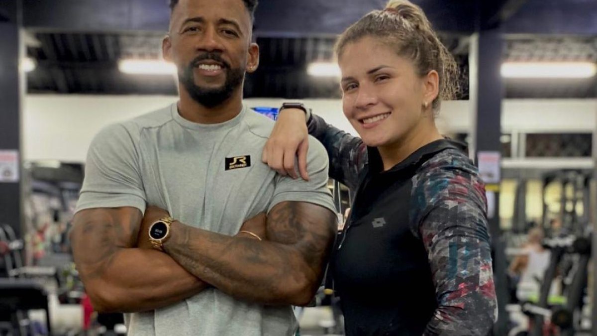 Jota y Yuribeth, en un descanso durante uno de sus entrenamientos.
