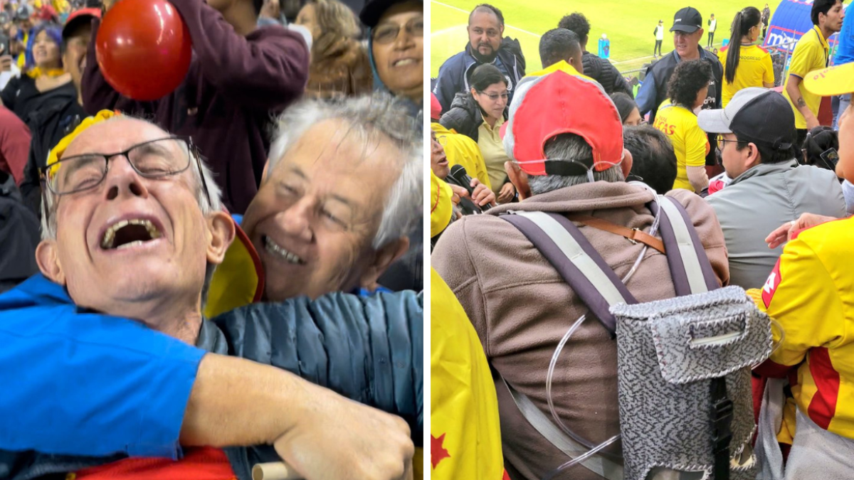 Los hinchas de la tercera edad enternecieron a los internautas. Llevaban 77 años esperando el triunfo de Papá.
