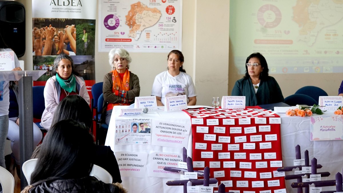 Katherine, madre de la víctima, contó su testimonio durante la presentación de cifras de muertes violentas contra mujeres.