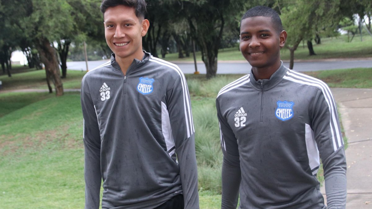 Jair Collahuazo y Diogo Bagüí, los pelados del Emelec.